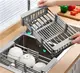 Сушилка для посуды для мойки в раковику, раздвижной компактный органайзер для сушки посуды,рештка на кухню