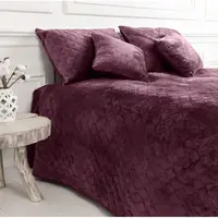 Покрывало полуторное ТЕП Velour Ромб круглый 4-00515-22868 150х210 см бордовое