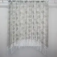 Арка (285х185см.) сітка з макраме. На кухню, балкон. Колір сірий з білим. Код 000к 51-112
