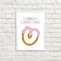 Постер в рамке I really love you 15x21 см, A5 (WMT5_21L010_WH)