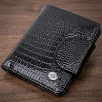 Гаманець для жінок середнього розміру з натуральної шкіри ST Leather 22686 Чорний