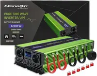 Инвертор 12 230 с чистой синусоидой 2000Вт/4000Вт Qoltec (Польша)
