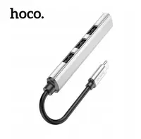 USB HUB HOCO HB26 4 in 1 Type-C to USB 3.0 + USB 2.0х3 Розгалужувач для ноутбука Сталевий