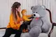 Большая мягкая игрушка мишка Yarokuz Билли 150 см Серый