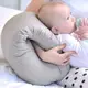 Подушка для кормления Mini ТМ PAPAELLA 30х28х30 см горошок сірий