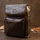 Рюкзак под рептилию кожаный Vintage 20430 Коричневый