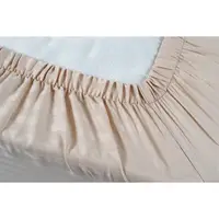 Простирадло Iris Home Готель - Сатін Страйп 1*1 бежевий 160*200*25 на резинці