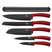 Набор ножей MetalliС Line BURGUNDY Berlinger Haus BH-2400