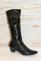 Сапоги женские черные натуральная кожа Д113 40