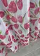 Тюль батист, коллекция "Flora". Цвет белый с красним цветочным принтом. Код 1171т