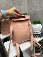 Пудра — великий рюкзак Lady Bags, натуральний замш — школа, інститут (2031-1)