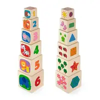 Деревянные кубики Viga Toys Башня с цифрами (50392)