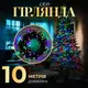 Гирлянда нить 10м на светодиодная черный провод 8 режимов работы M200LEDML