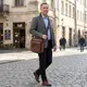 Компактный мессенджер на два отделения мужской Vintage 20396 Коричневый