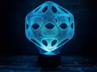 Сменная пластина для 3D ночника "Вирус" 3DTOYSLAMP