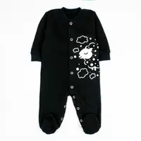 Черный человечек для малышей с принтом Little ram