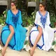 Туника пляжная от XL до 6XL Белая и голубая