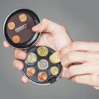 Монетница OGON Euro, розово-золотистая