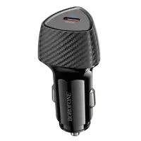 Адаптер автомобильный Borofone Solid single-port PD car charger BZ31B |1Type-C, 30W/3A, PD/QC|