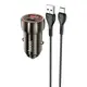 Адаптер автомобильный HOCO Type-C Cable Blue whale car charger set Z46A |1USB/Type-C, PD/QC, 30W/3A|