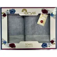 Набор полотенец Arya Жаккард Sena A107318-Light blue 2 предмета светло-голубой