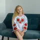 Вышиванка-блуза Moderika Маковый Цвет белая с вышивкой 170-176