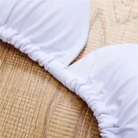 Жіночий купальник роздільний з камінням 5172-white-M білий