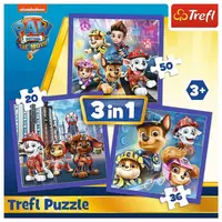 Пазли Trefl 34861 3 в 1 "Готові до порятунку" / Nickelodeon: "Щенячий патруль"/