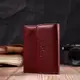 Женский кожаный кошелек для карт купюр и монет ST Leather 19492 Бордовый