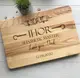 Именная деревянная доска для нарезания 45 х 30 см с гравировкой