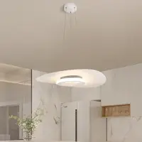 Люстра светодиодная подвесная LED светильник для квартиры на потолок лэд 26718 Белый 25-150х40х40 см.