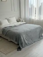 Плед Dushka Home Велюровий 21792 200х230 см світло-сірий