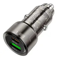 Адаптер автомобильный HOCO Spacious car charger Z52 |1USB/1Type-C, 38W/3A, PD/QC|