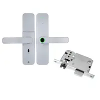 Умный дверной замок с Wi-Fi кодовый KHS-F005, с ключ-картой и отпечатком пальца, светло-серый