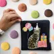 Косметичка квадратная Basic Кошка в праздничном колпаке 16x16 см (KB_19M033_BL)