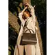 Женская кожаная сумка Ester темно-коричневая краст