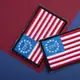 Набор шевронов 2 шт с липучкой Флаг Betsy Ross 1776 США Америка 5х8 см вышитый патч нашивка флага Америки