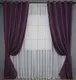 Комплект (2шт. 1,5х2,7м.) штор на люверсах из ткани микровелюр SPARTA. Цвет баклажановый. Код 1190ш 37-0115