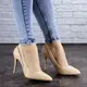 Женские туфли лодочки на шпильке Fashion Shiro 2073 40 размер 25,5 см Бежевый