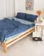 Постельное белье семейное Dushka Home Вареный хлопок 20483 160х215х2 см синяя с голубым
