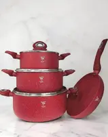 Набор посуды Top Kitchen 7 предметов с гранитным покрытием Красный