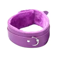 БДСМ ошейник «Soft hugs», цвет фиолетовый