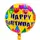 Шар 45см круглый Happy Birthday 13139 (1шт)