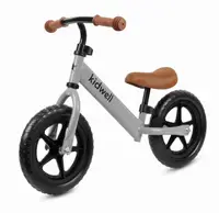 Велобег детский двухколесный для самых маленьких Kidwell REBEL Grey / Стильный велосипед беговой без педалей