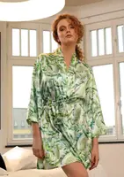 Flowers DK-P сатиновый халат цветной 11 Dkaren XL