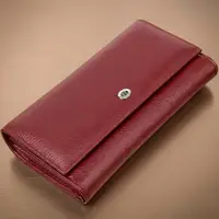 Современный кошелек для женщин ST Leather 19392 Темно-красный