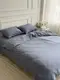 Постельное белье семейное Dushka Home Вареный хлопок премиум 21711 160х215х2 см синее