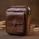 Компактный мессенджер на два отделения мужской Vintage 20396 Коричневый