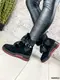 Зимние ботинки женские на танкетке Allshoes | Черные ботиночки из натуральной замши с опушкой | Видео обзор 37