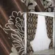 Комплект готовых штор блэкаут-софт коллекция "Корона" Цвет коричневый с бежевым Код 1274ш А 2.5 2шт 2,5х2,75м.